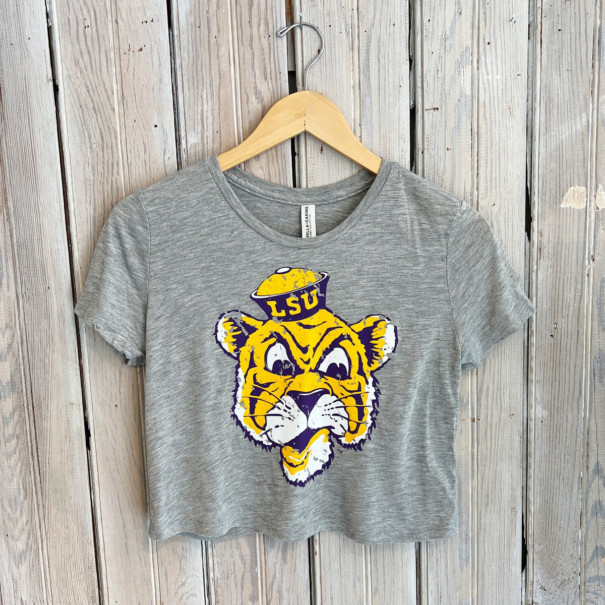 JT x LSU Sailor Mike Crop-hea grey