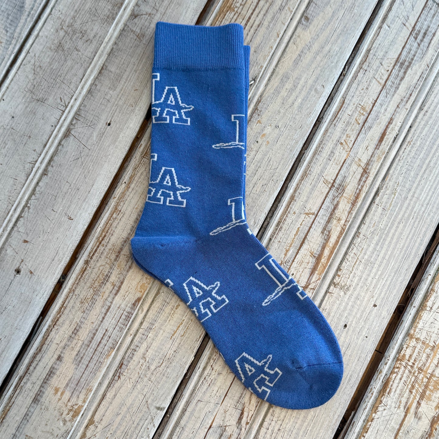 LA Gator Socks-blue & white