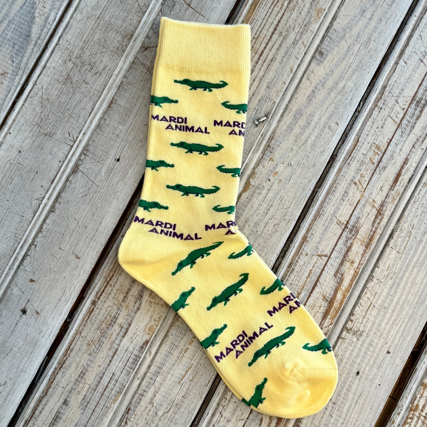 Mardi Animal Socks-yellow