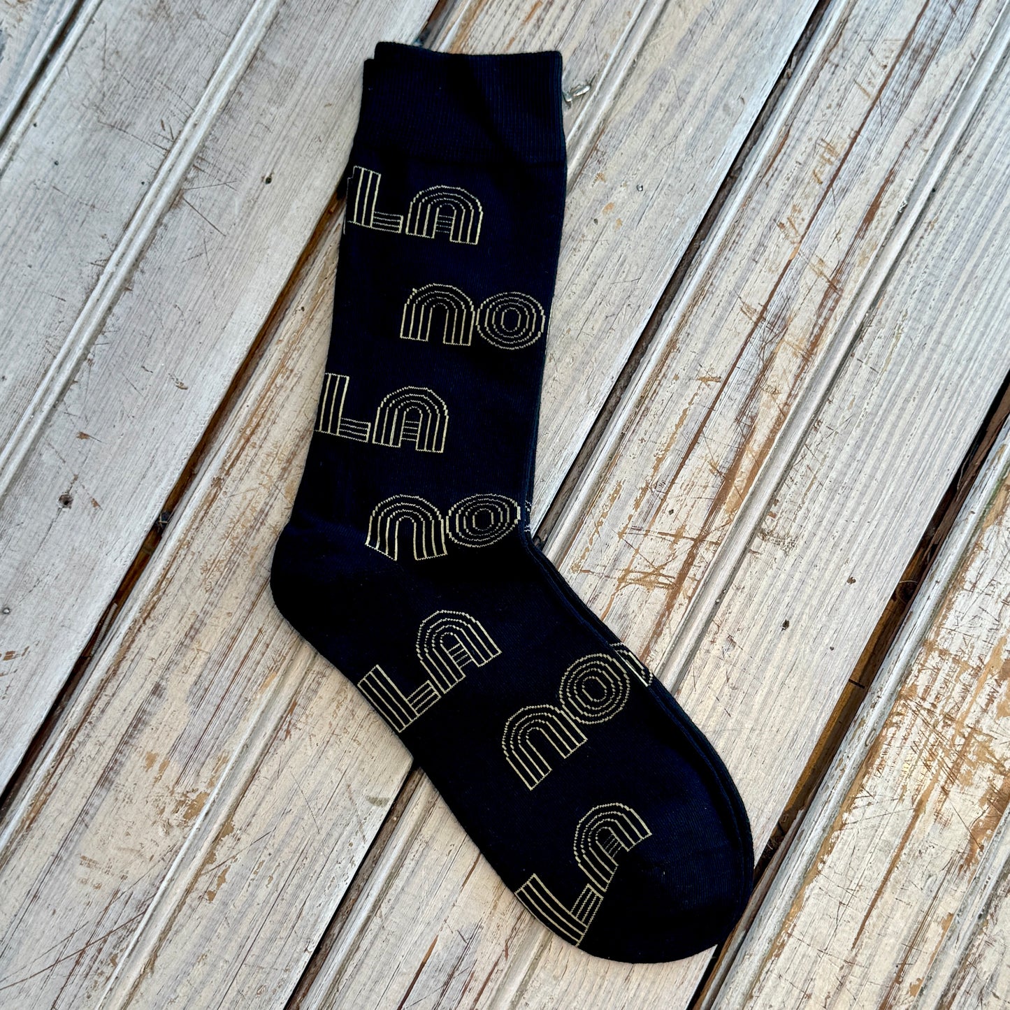 Mono Nola Sock-black & gold