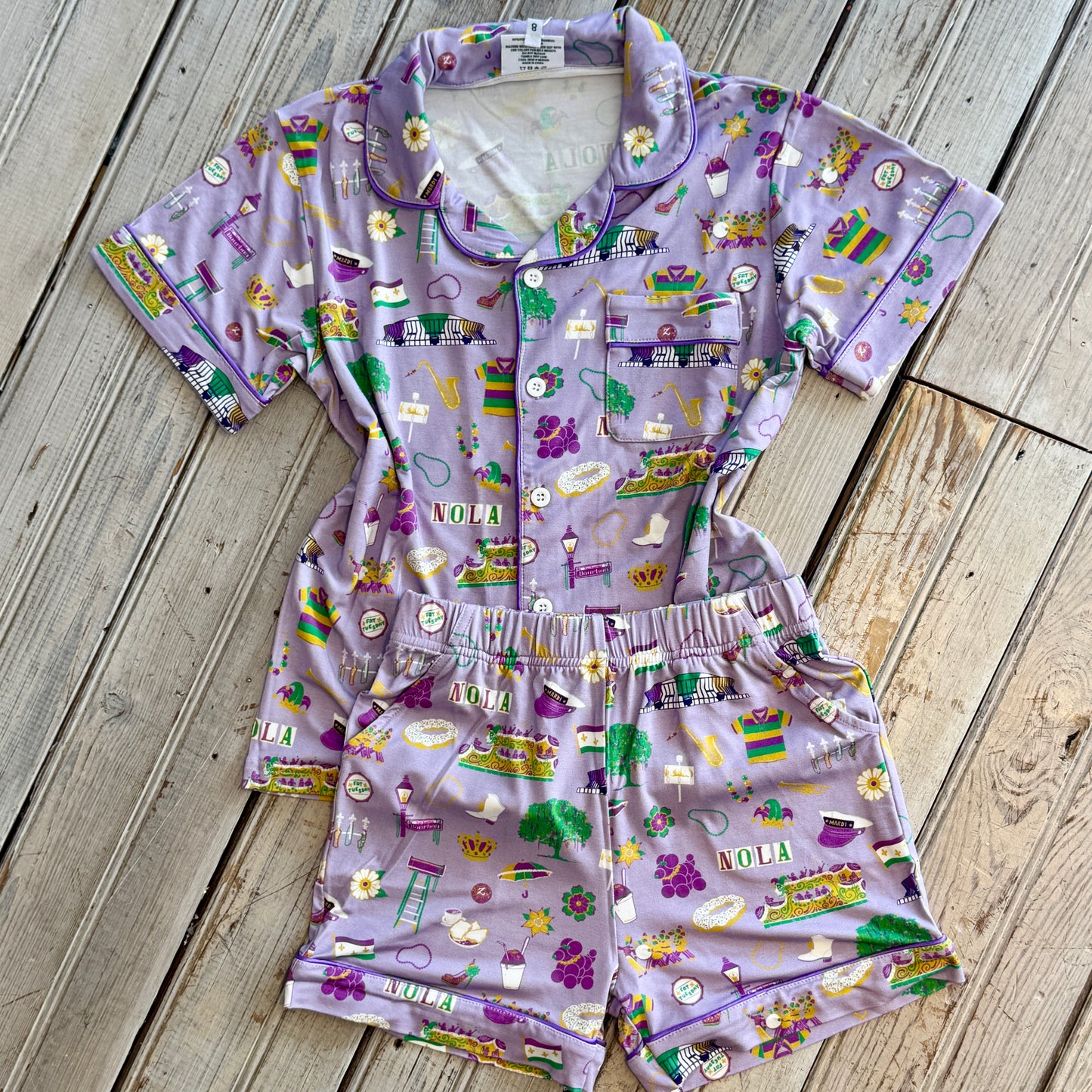 NM Kids Nola Icons PJ Set- mardi