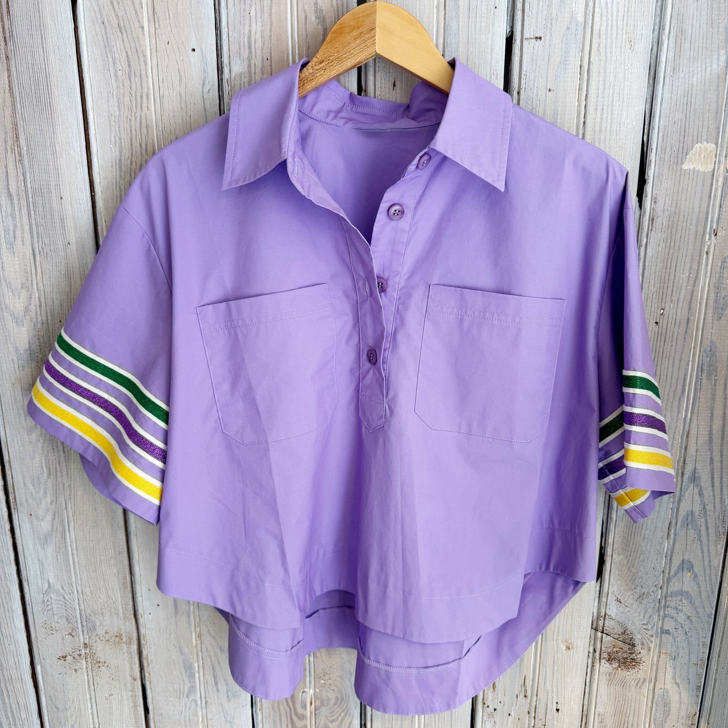 Nolaverse Mardi Stripe Poplin-lavender