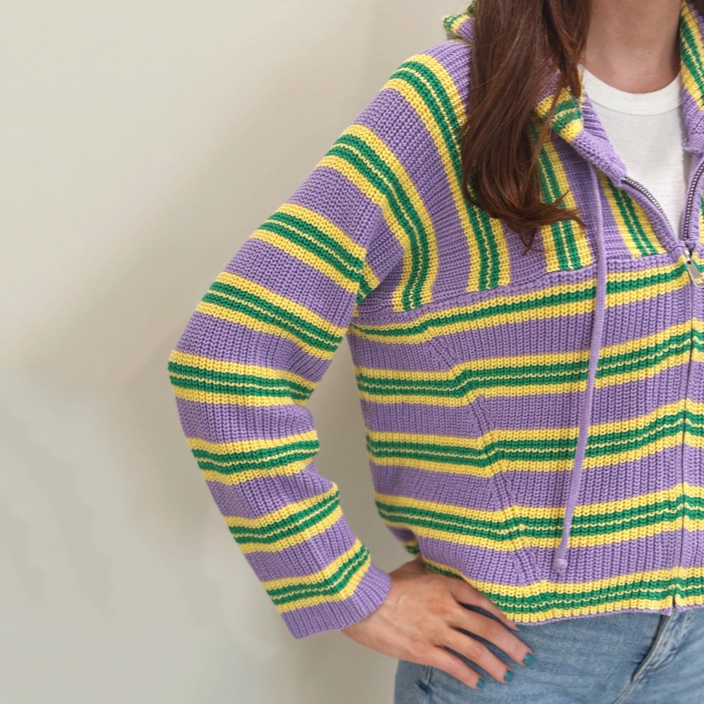 Pastel Mardi Baja Zip Hoodie
