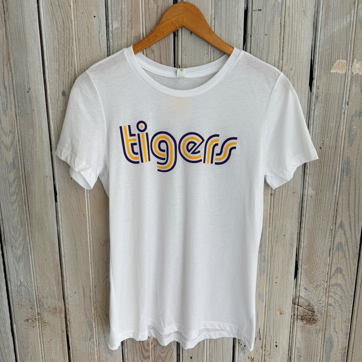 LSU Mono Tigers Women's Crew-white