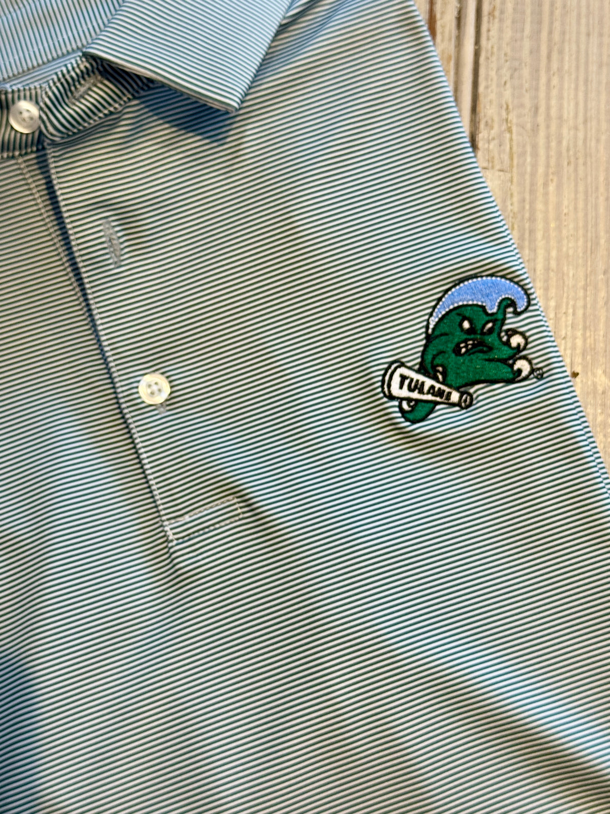NM x Tulane Embroidered Angry Wave Polo