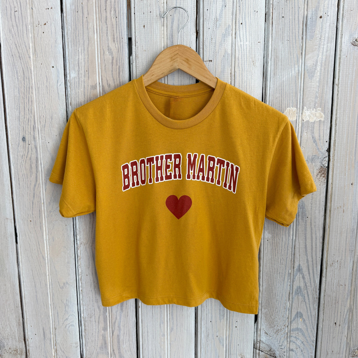 Brother Martin Heart Crop- antique gold