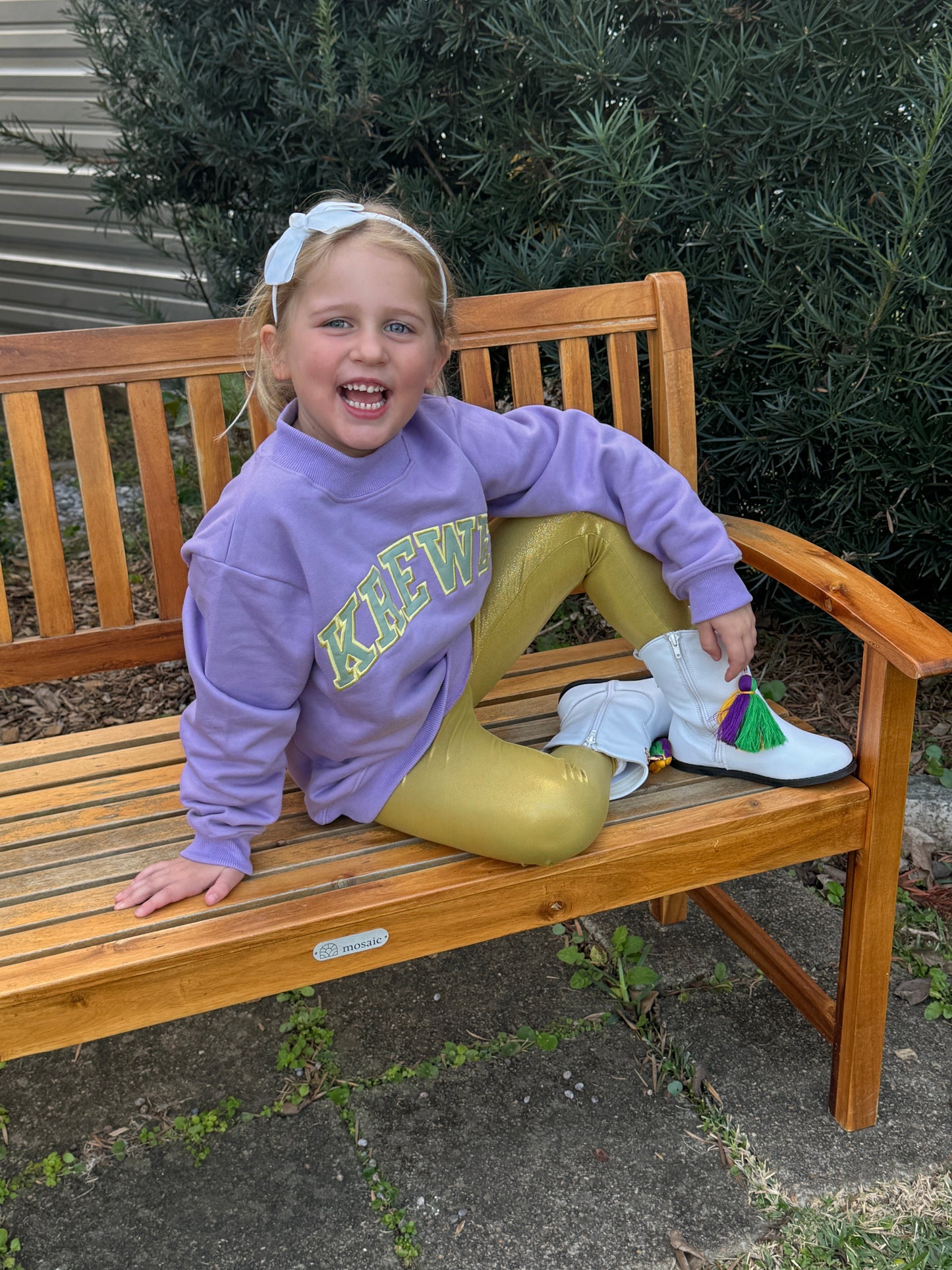 Kids KREWE Varsity Mockneck Sweatshirt