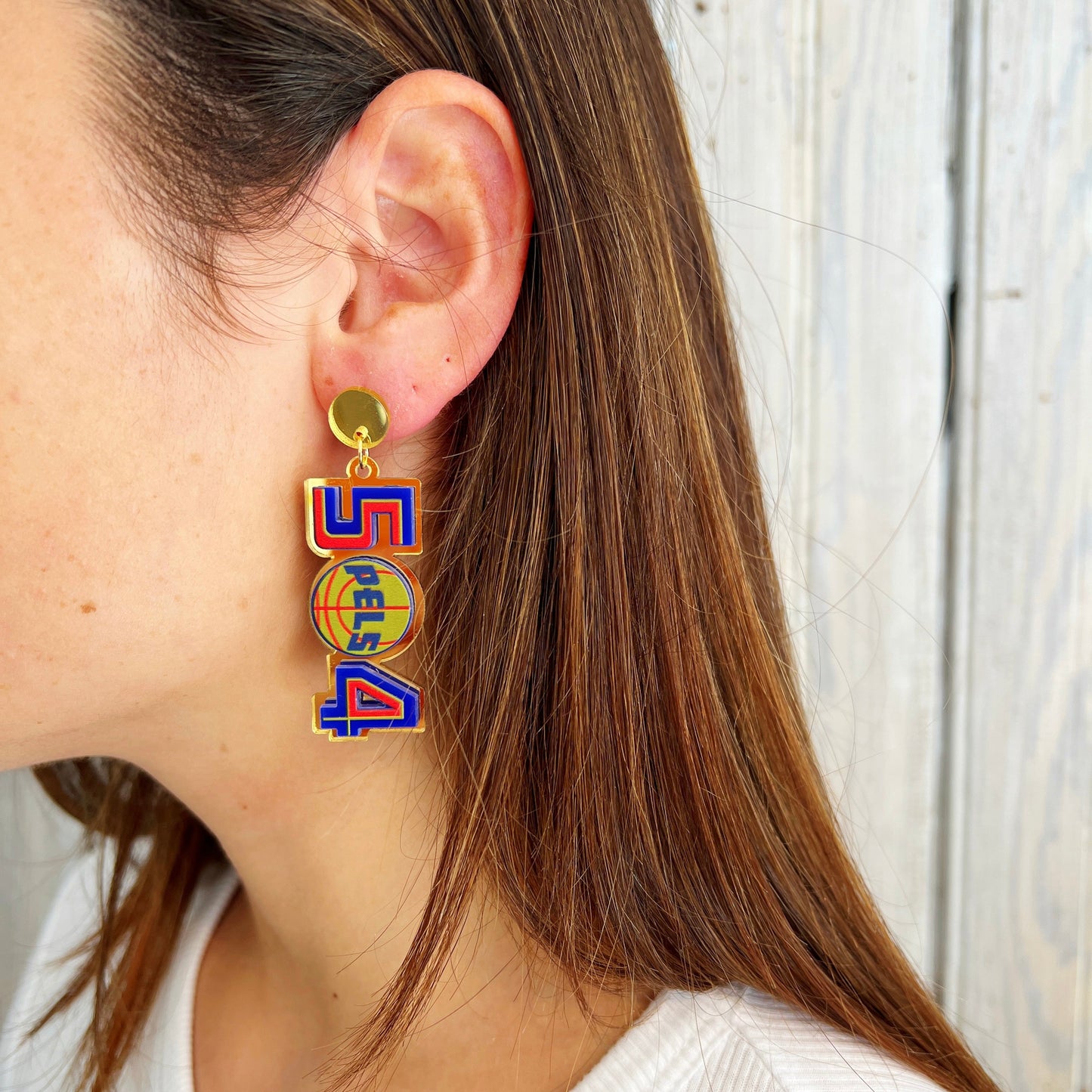 Pels 504 Double Layer Acrylic Earring