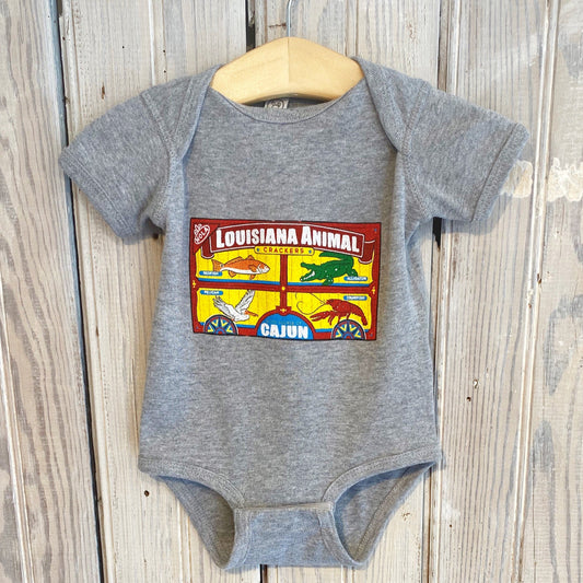 Onesie Animal Crackers-grey