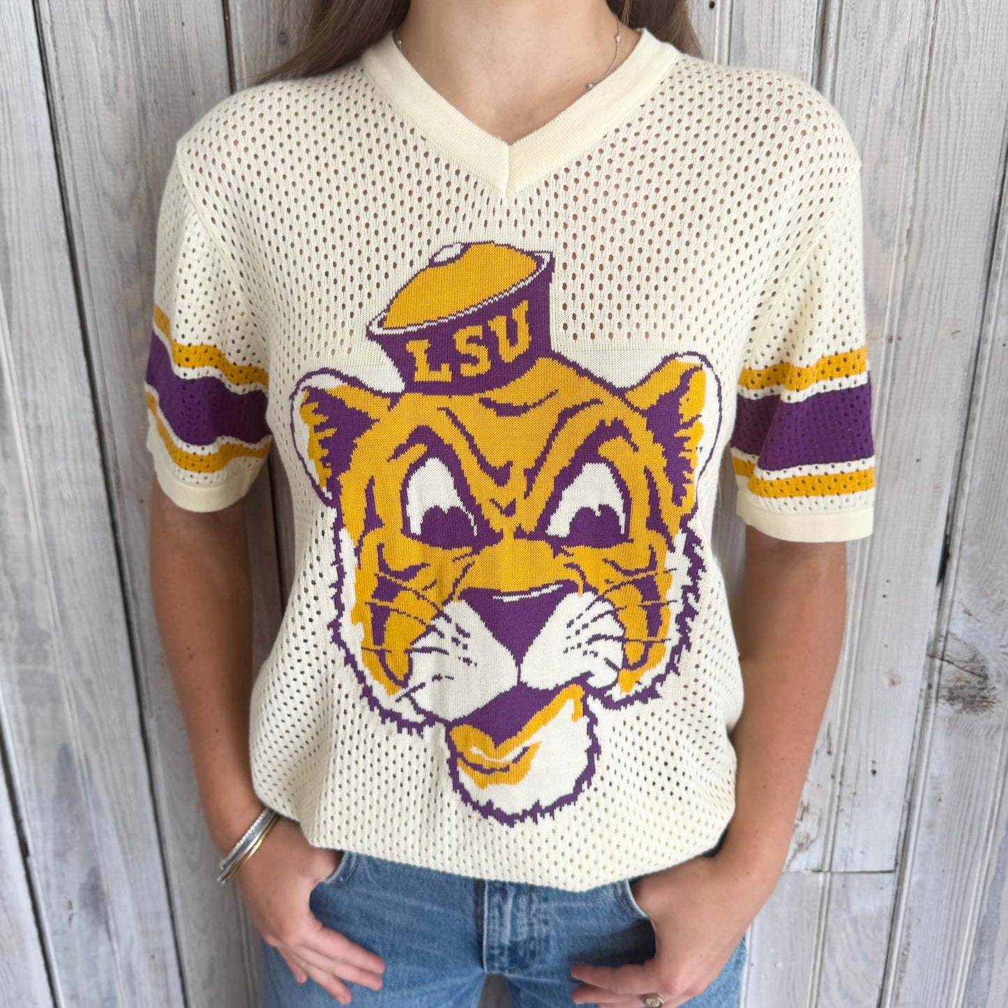 JT x LSU Sailor Mike Loose Knit Jersey