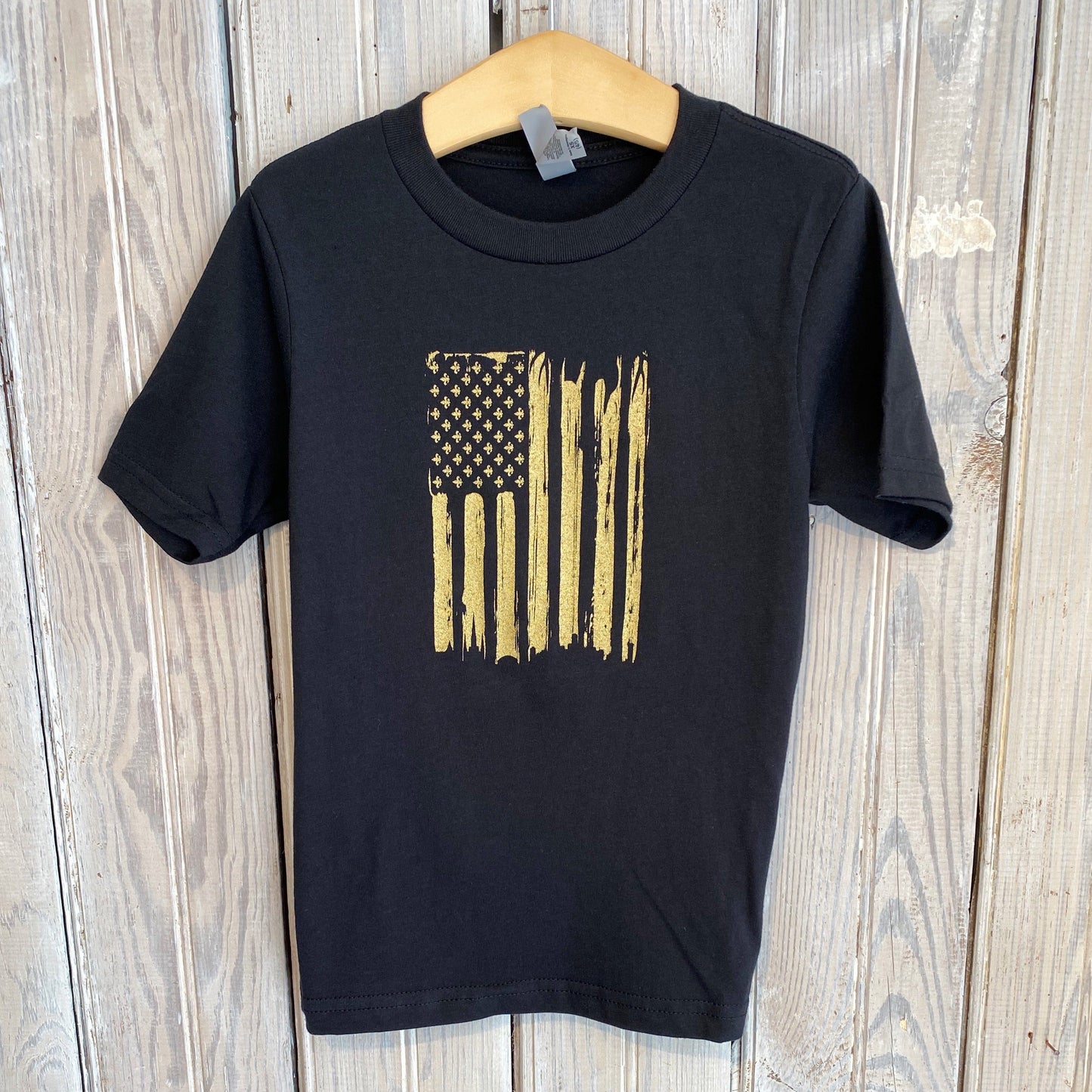 Saints Flag Kids Tee-black/gold