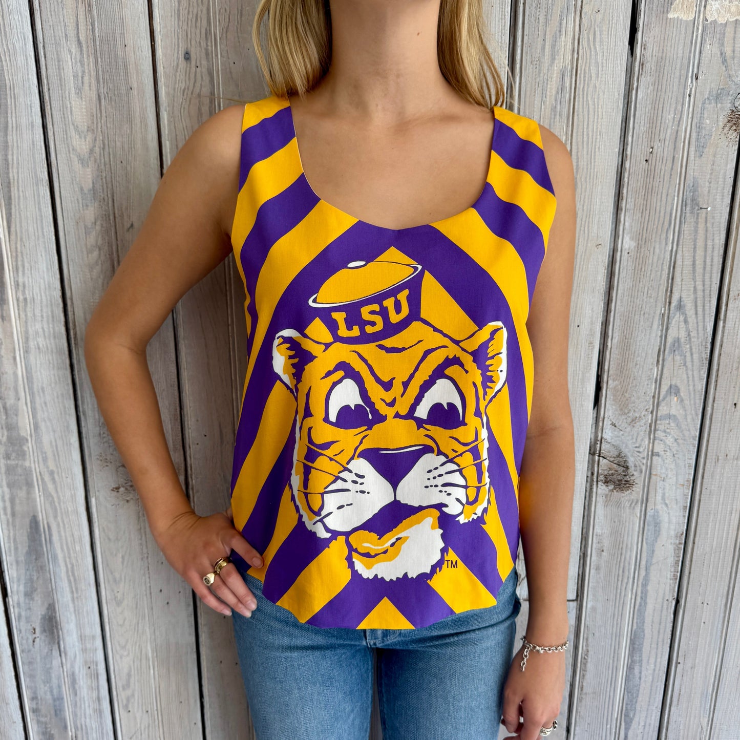 LSU Sailor Mike Chevron Stripe Tank