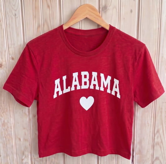 Alabama Heart Crop Top
