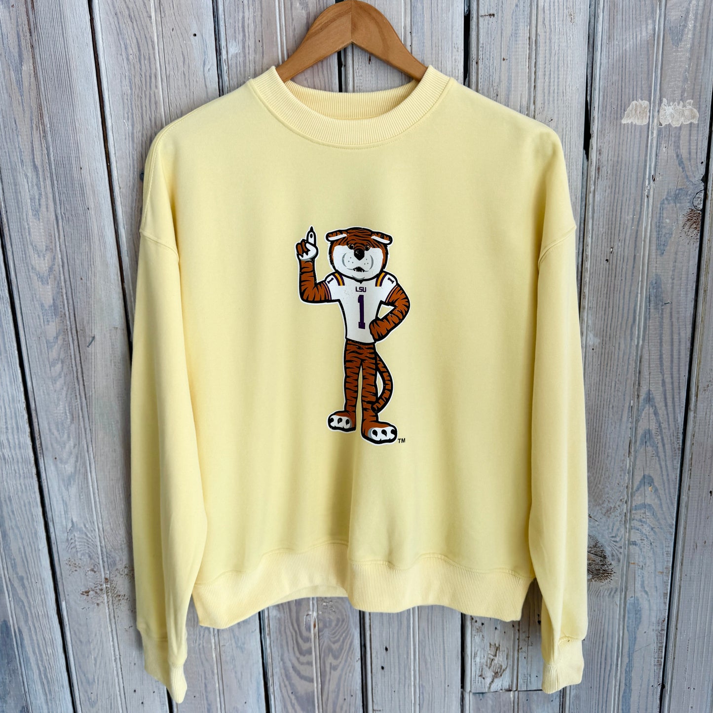 JT x LSU #1 Mike Sweatshirt-yellow