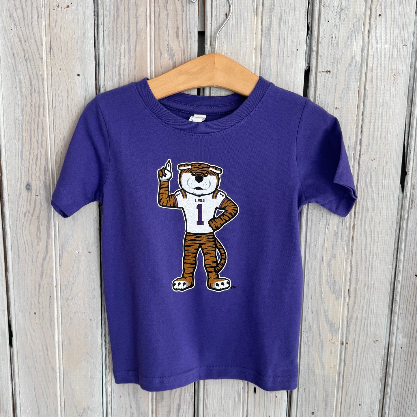 JT x LSU #1 Mike Kids Tee-purple