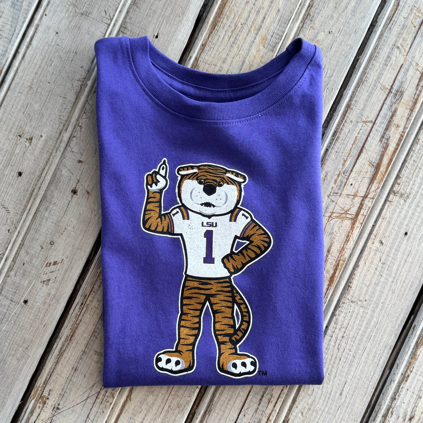 JT x LSU #1 Mike Kids Tee-purple