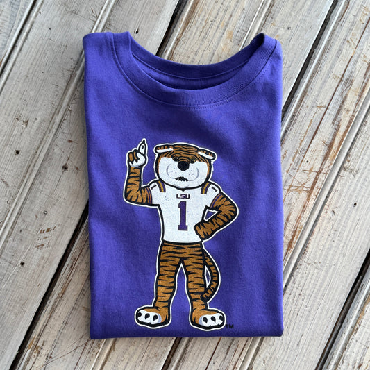 JT x LSU #1 Mike Kids Tee-purple