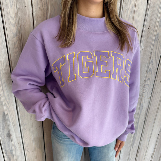 LSU TIGERS Varsity Mockneck Sweatshirt