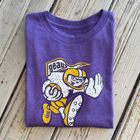 Retro Geaux Kids Tee-purple