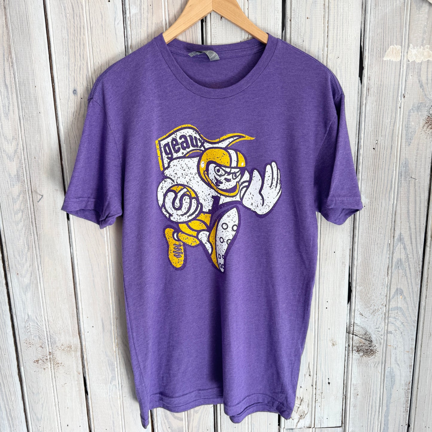 Retro Geaux Unisex Tee-heather purple