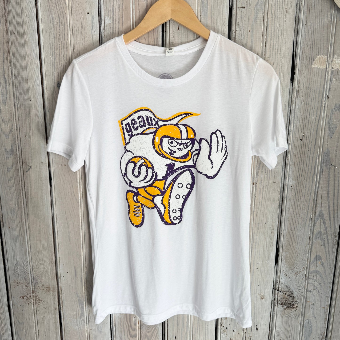 Retro Geaux Women's Crew-white