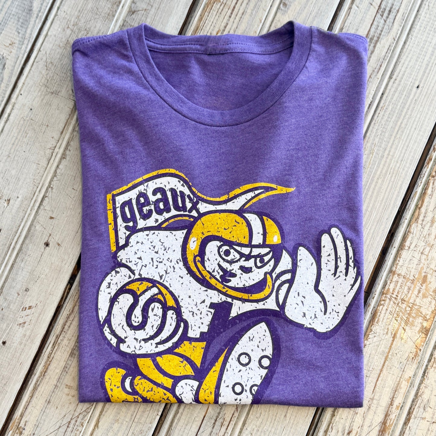 Retro Geaux Unisex Tee-heather purple