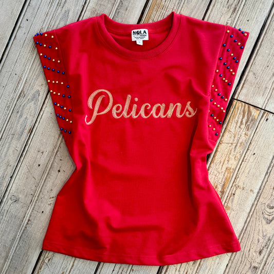 Nolaverse Pelicans Pearl Flutter Sleeve