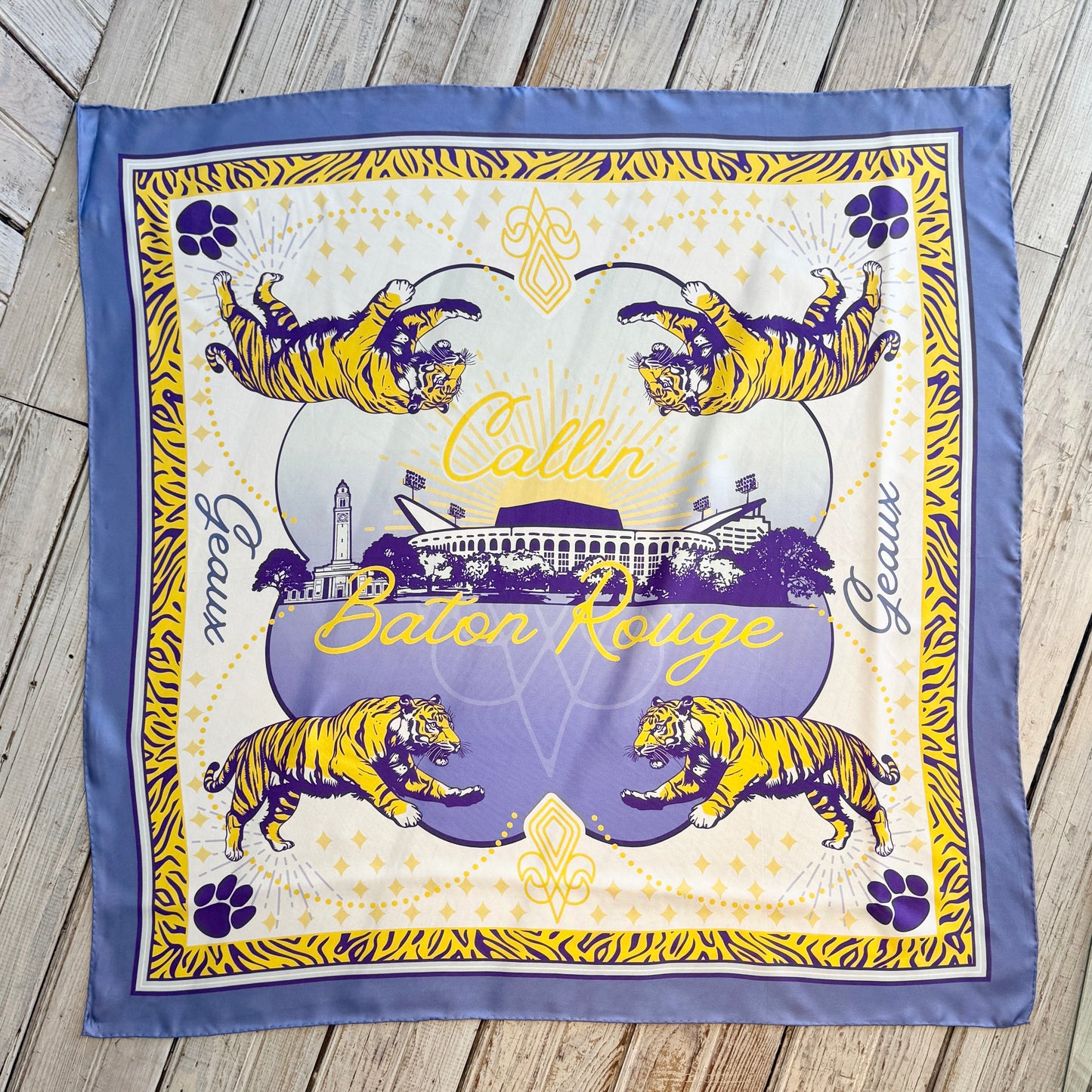 NM Geaux Silk Scarf