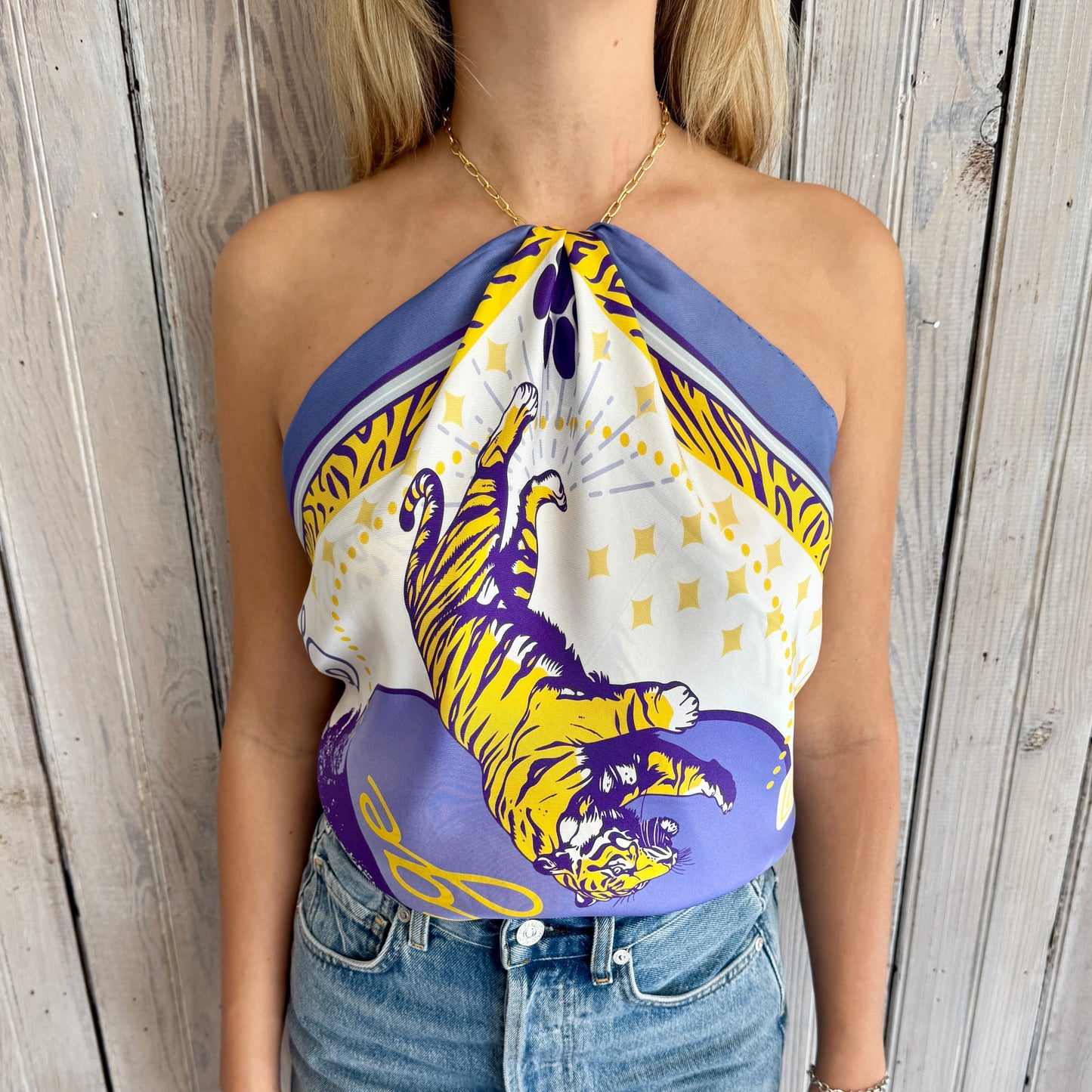 NM Geaux Silk Scarf