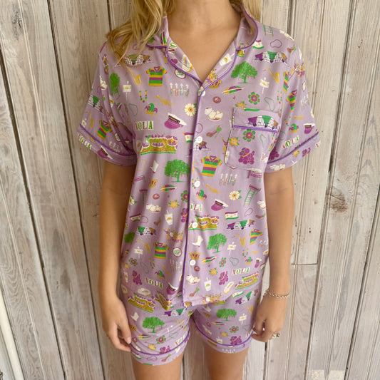 Nola Icons PJ Short Set-lavender mardi
