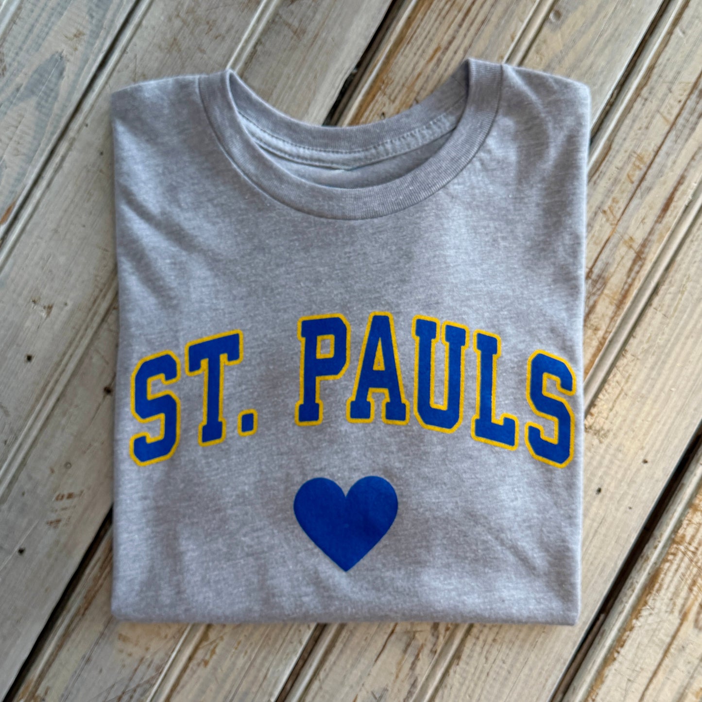 St. Pauls Heart Crop Top-hea grey