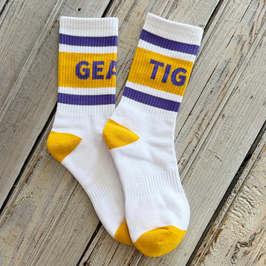 LSU Geaux Tigers Varsity Sock