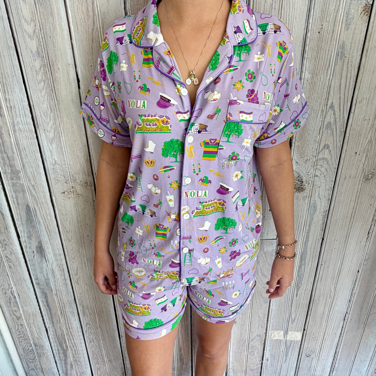 Nola Icons PJ Short Set-lavender mardi