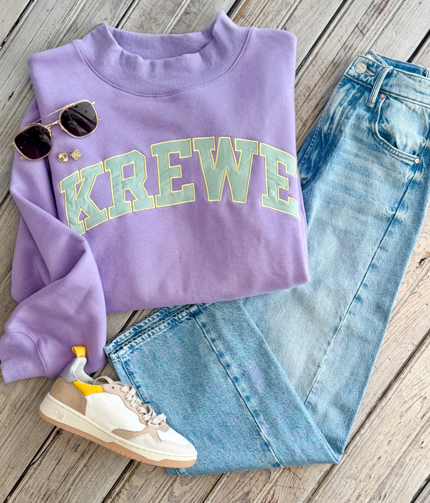 KREWE Varsity Mockneck Sweatshirt