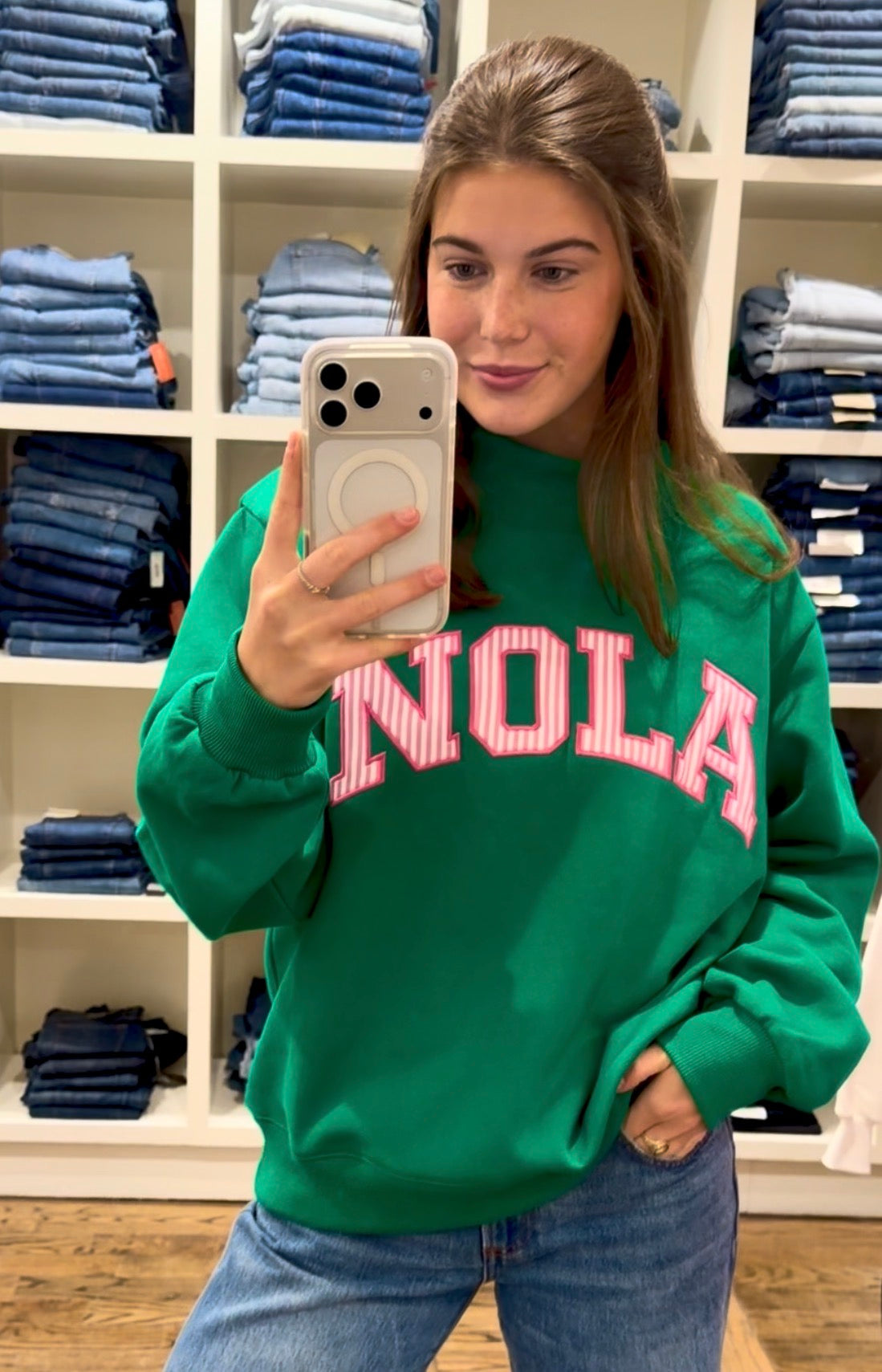 Nola Mockneck Sweatshirt-green