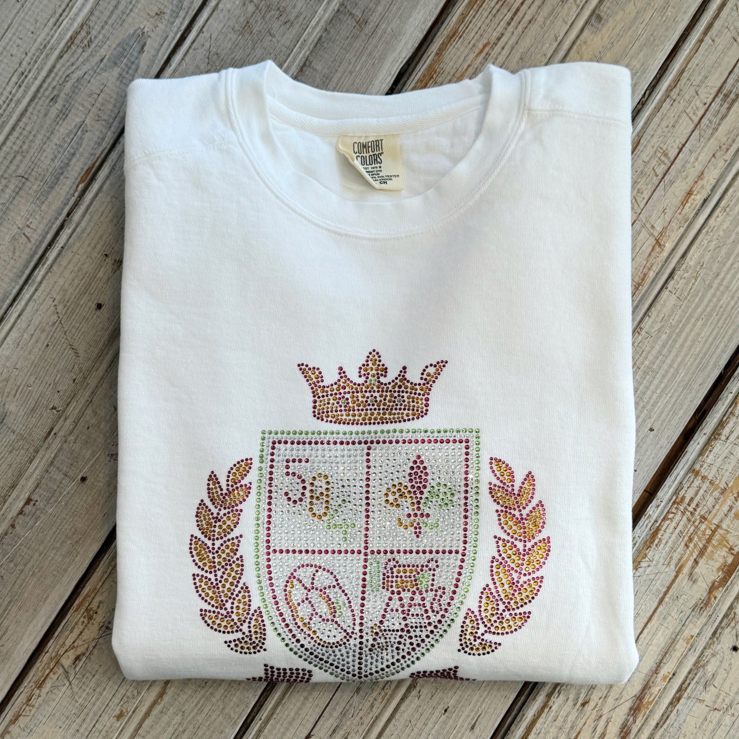 Rhinestone Transfer-Mardi Crest