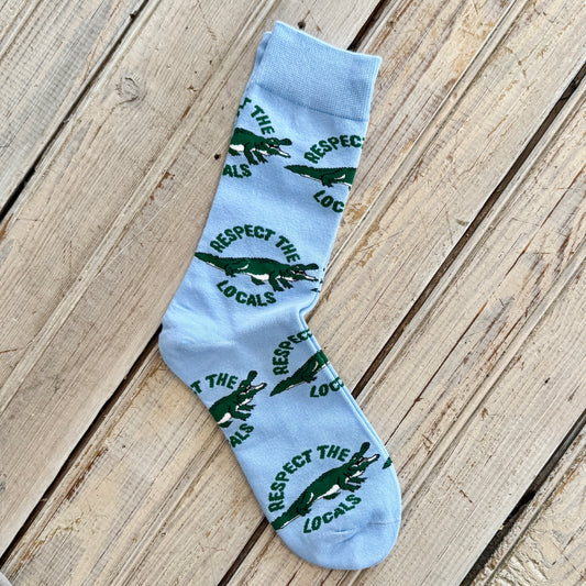Respect The Locals Sock-blue/green