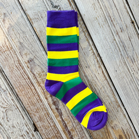 Stripe Mardi Gras Sock