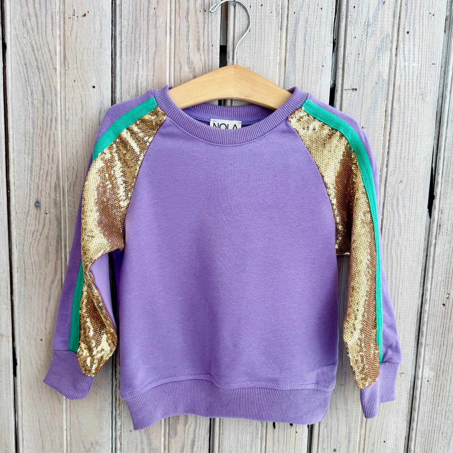 Lavender Sequin Kids Sweatshirt