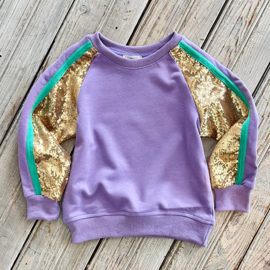 Lavender Sequin Kids Sweatshirt