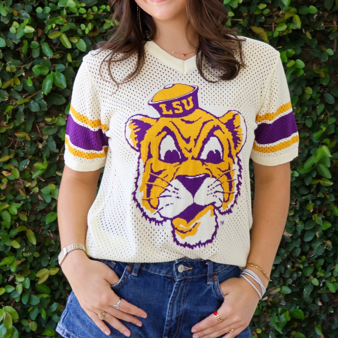 JT x LSU Sailor Mike Loose Knit Jersey