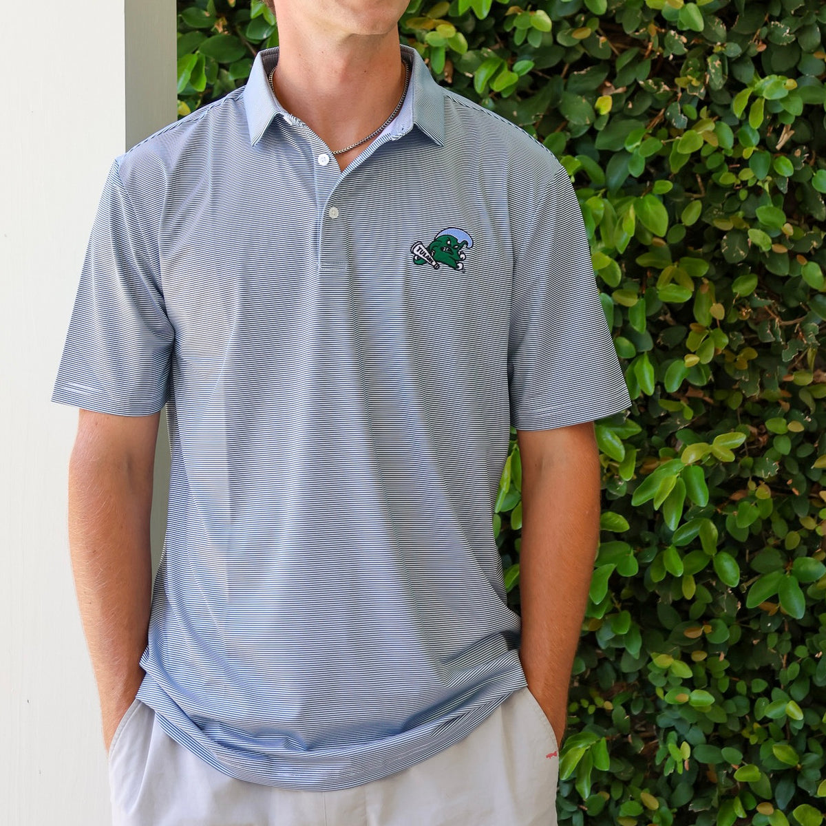 NM x Tulane Embroidered Angry Wave Polo