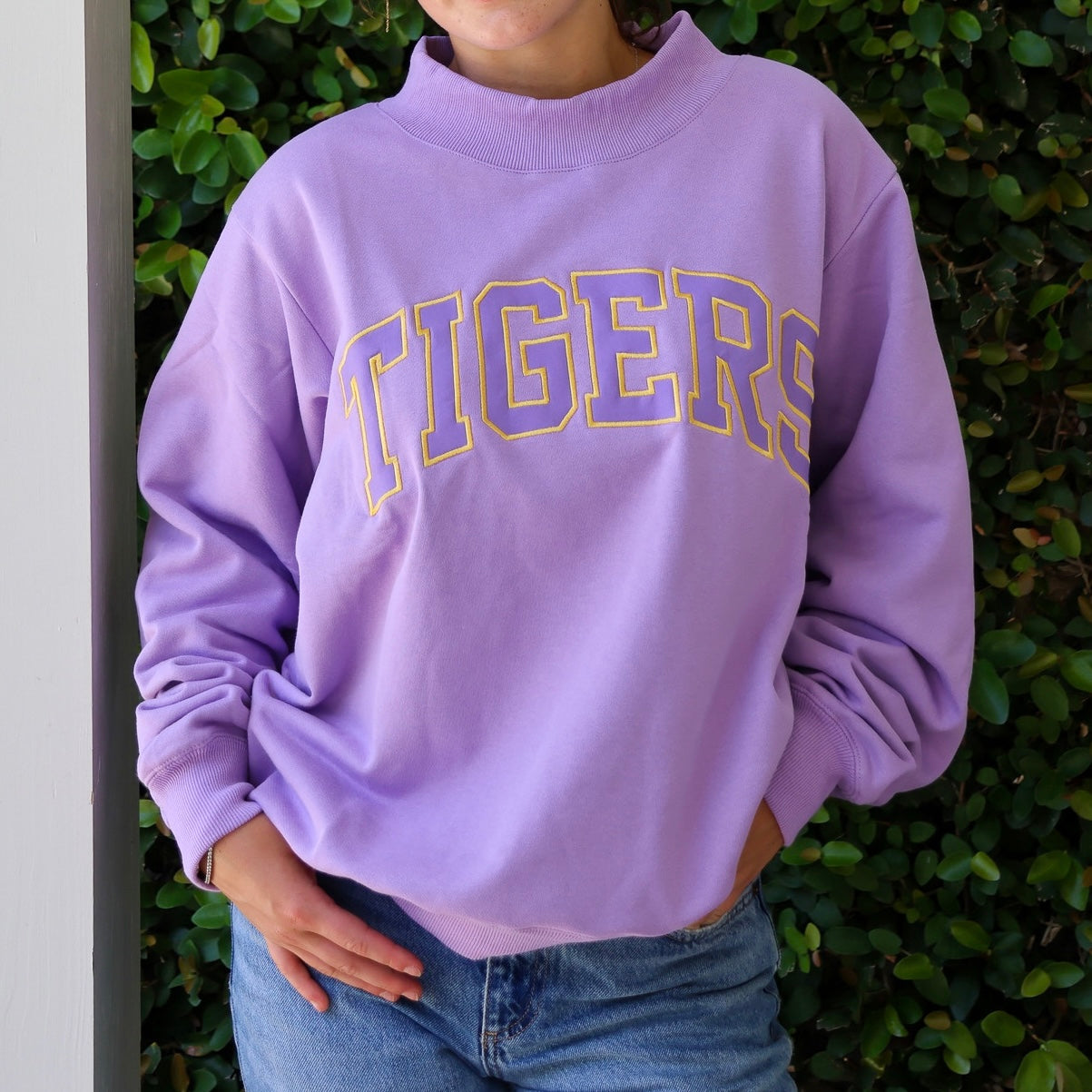 LSU TIGERS Varsity Mockneck Sweatshirt
