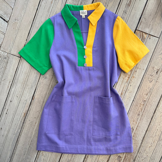 Mardi Colorblock Denim Dress
