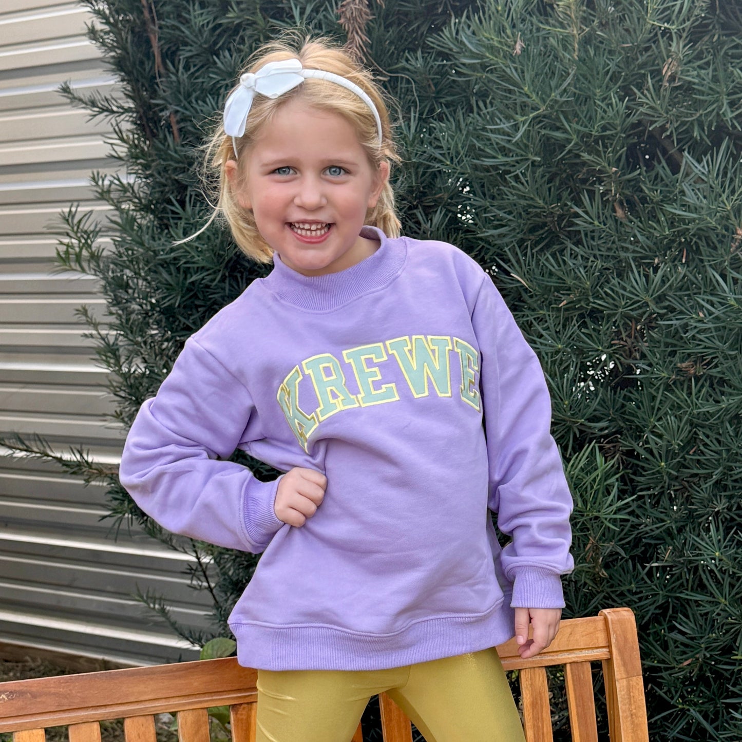 Kids KREWE Varsity Mockneck Sweatshirt