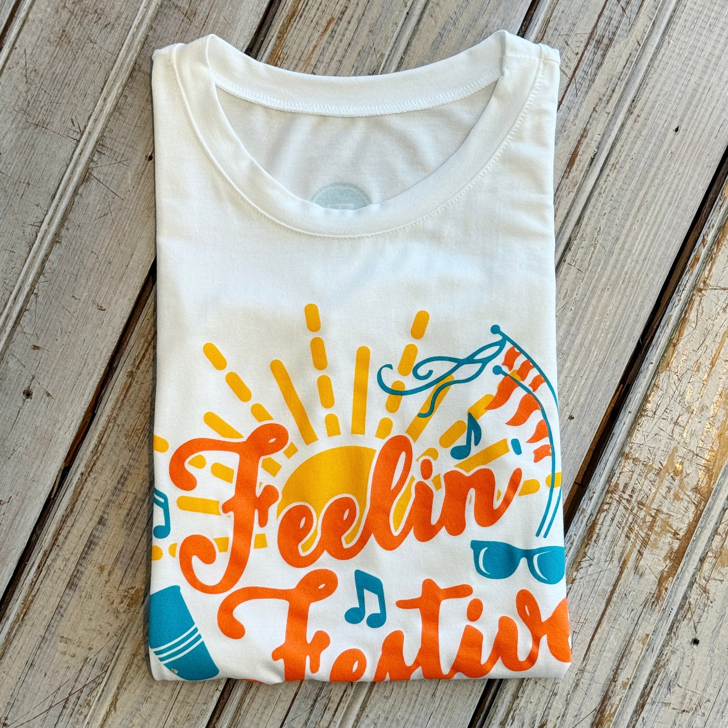 Feelin' Festive Tank-white
