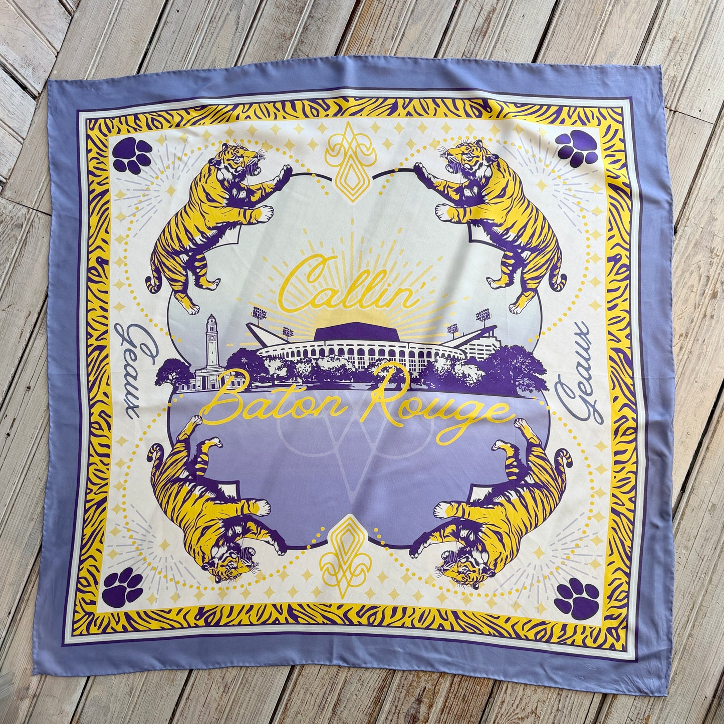 NM Geaux Silk Scarf