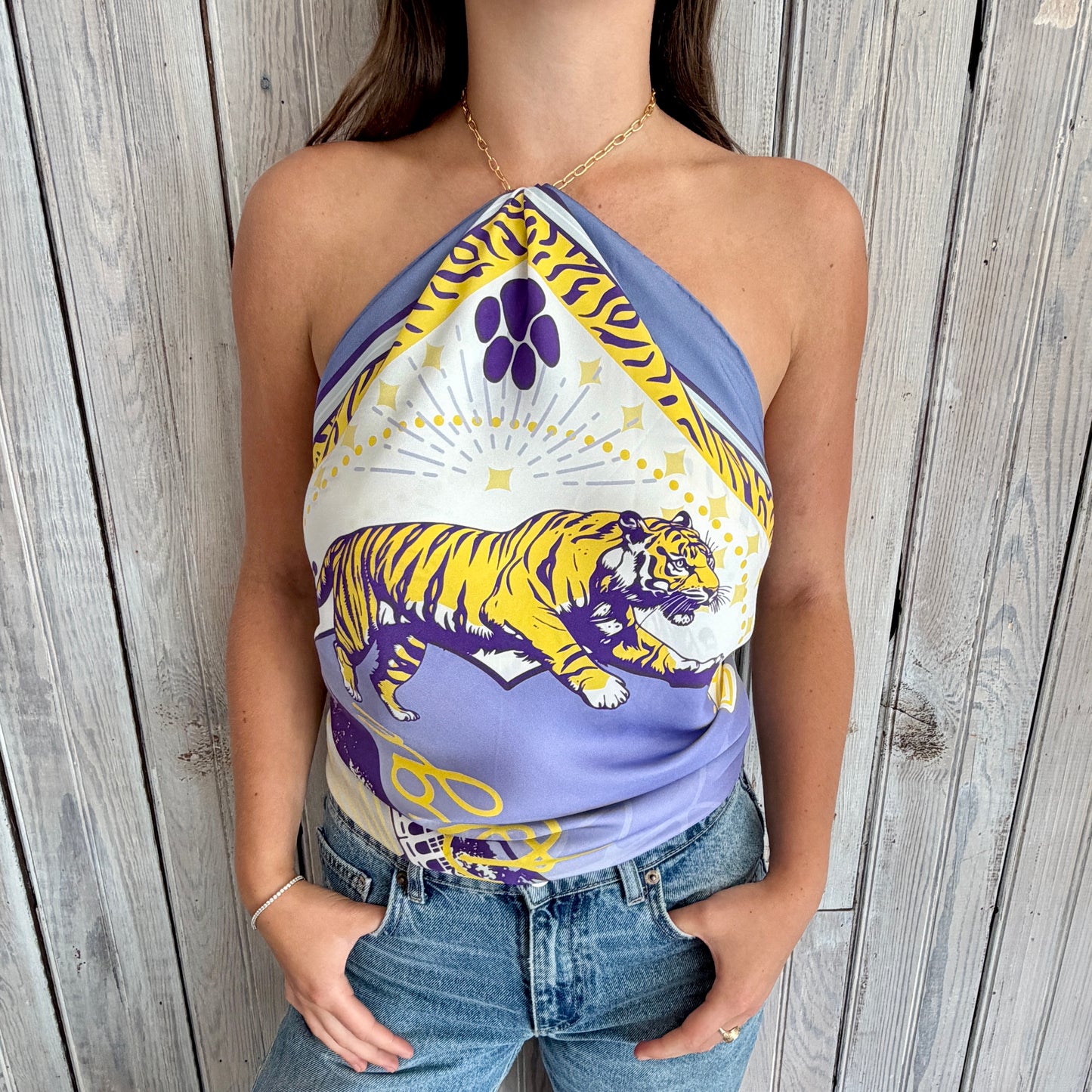 NM Geaux Silk Scarf