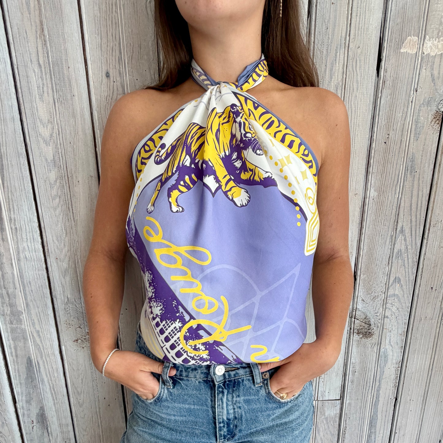 NM Geaux Silk Scarf