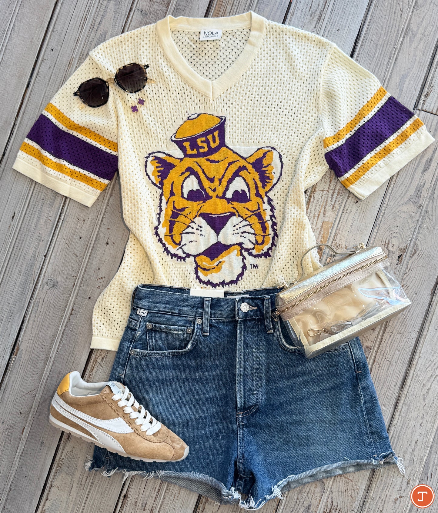 JT x LSU Sailor Mike Loose Knit Jersey